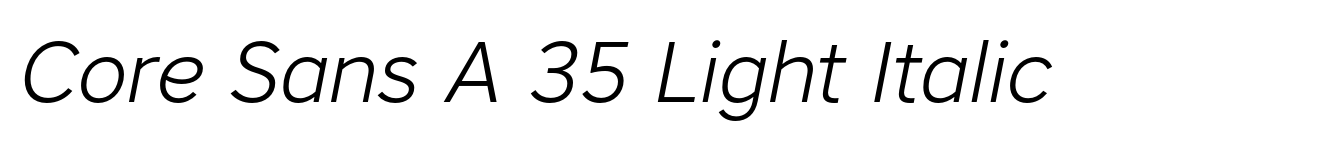 Core Sans A 35 Light Italic
